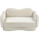  Manufacturer Color_Cream -- Bloom 58" Cream Velvet Upholstered Loveseat IMAGE 6