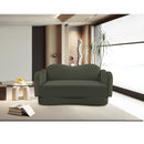  Manufacturer Color_Green -- Bloom 58" Green Velvet Upholstered Loveseat IMAGE 2