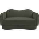  Manufacturer Color_Green -- Bloom 58" Green Velvet Upholstered Loveseat IMAGE 3