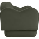  Manufacturer Color_Green -- Bloom 58" Green Velvet Upholstered Loveseat IMAGE 4