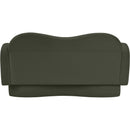  Meridian Bloom 58" Green Velvet Upholstered Loveseat IMAGE 5