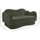  Manufacturer Color_Green -- Bloom 58" Green Velvet Upholstered Loveseat IMAGE 8