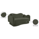  Manufacturer Color_Green -- Bloom 58" Green Velvet Upholstered Loveseat IMAGE 9