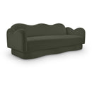  Meridian Bloom 82" Green Velvet Upholstered Sofa IMAGE 1