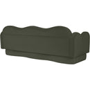  Meridian Bloom 82" Green Velvet Upholstered Sofa IMAGE 7