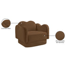  Meridian Bloom Saddle Velvet Upholstered Chair IMAGE 9
