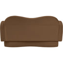  Meridian Bloom 58" Saddle Velvet Upholstered Loveseat IMAGE 5