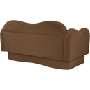  Meridian Bloom 58" Saddle Velvet Upholstered Loveseat IMAGE 7