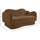  Manufacturer Color_Saddle -- Bloom 58" Saddle Velvet Upholstered Loveseat IMAGE 8