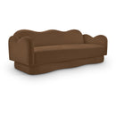  Meridian Bloom 82" Saddle Velvet Upholstered Sofa IMAGE 1