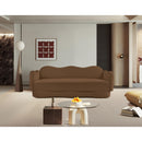  Meridian Bloom 82" Saddle Velvet Upholstered Sofa IMAGE 2