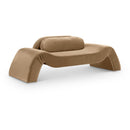Meridian Austin Beige Velvet Loveseat IMAGE 1