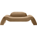Meridian Austin Beige Velvet Loveseat IMAGE 3