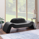  Manufacturer Color_Black -- Austin 87.5" Black Velvet Upholstered Loveseat IMAGE 2