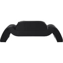  Manufacturer Color_Black -- Austin 87.5" Black Velvet Upholstered Loveseat IMAGE 5