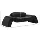  Manufacturer Color_Black -- Austin 87.5" Black Velvet Upholstered Loveseat IMAGE 7