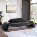  Manufacturer Color_Black -- Austin 107" Black Velvet Upholstered Sofa IMAGE 2