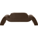 Meridian Austin Brown Velvet Loveseat IMAGE 5