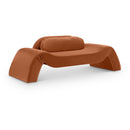  Manufacturer Color_Cognac -- Austin 87.5" Cognac Velvet Upholstered Loveseat IMAGE 1