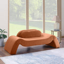  Manufacturer Color_Cognac -- Austin 87.5" Cognac Velvet Upholstered Loveseat IMAGE 2