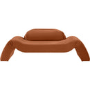 Meridian Austin Cognac Velvet Loveseat IMAGE 3