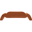 Meridian Austin Cognac Velvet Sofa IMAGE 5