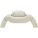  Manufacturer Color_Cream -- Austin Cream Velvet Upholstered Chair IMAGE 3