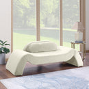  Manufacturer Color_Cream -- Austin 87.5" Cream Velvet Upholstered Loveseat IMAGE 2
