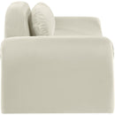  Manufacturer Color_Cream -- Austin 87.5" Cream Velvet Upholstered Loveseat IMAGE 4
