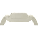  Manufacturer Color_Cream -- Austin 87.5" Cream Velvet Upholstered Loveseat IMAGE 5