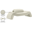  Manufacturer Color_Cream -- Austin 87.5" Cream Velvet Upholstered Loveseat IMAGE 8