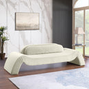  Manufacturer Color_Cream -- Austin 107" Cream Velvet Upholstered Sofa IMAGE 2
