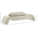  Manufacturer Color_Cream -- Austin 107" Cream Velvet Upholstered Sofa IMAGE 7