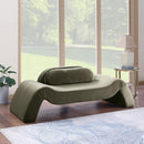 Manufacturer Color_Green -- Austin 87.5" Green Velvet Upholstered Loveseat IMAGE 2