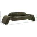 Meridian Austin Green Velvet Sofa IMAGE 7