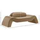 Meridian Austin Saddle Velvet Loveseat IMAGE 7