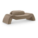 Meridian Austin Taupe Velvet Loveseat IMAGE 1