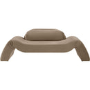  Manufacturer Color_Taupe -- Austin 87.5" Taupe Velvet Upholstered Loveseat IMAGE 3