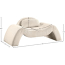 Meridian Austin Beige Corduroy Fabric Chair IMAGE 7