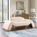  Manufacturer Color_Beige -- Meridian Austin Stationary Fabric Loveseat IMAGE 2