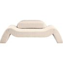  Manufacturer Color_Beige -- Meridian Austin Stationary Fabric Loveseat IMAGE 3