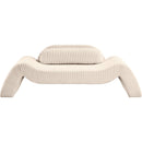 Meridian Austin Beige Corduroy Fabric Loveseat IMAGE 3