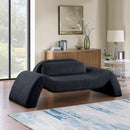  Manufacturer Color_Black -- Austin 87.5" Black Corduroy Upholstered Loveseat IMAGE 2
