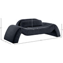  Manufacturer Color_Black -- Austin 87.5" Black Corduroy Upholstered Loveseat IMAGE 7