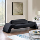  Manufacturer Color_Black -- Austin 107" Black Corduroy Upholstered Sofa IMAGE 2