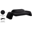 Meridian Austin Black Corduroy Fabric Sofa IMAGE 8