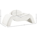 Meridian Austin Cream Corduroy Fabric Chair IMAGE 7