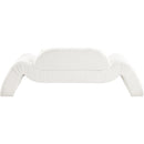 Meridian Austin Cream Corduroy Fabric Loveseat IMAGE 5