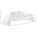 Meridian Austin Cream Corduroy Fabric Loveseat IMAGE 7