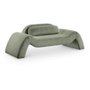 Meridian Austin Green Corduroy Fabric Loveseat IMAGE 1